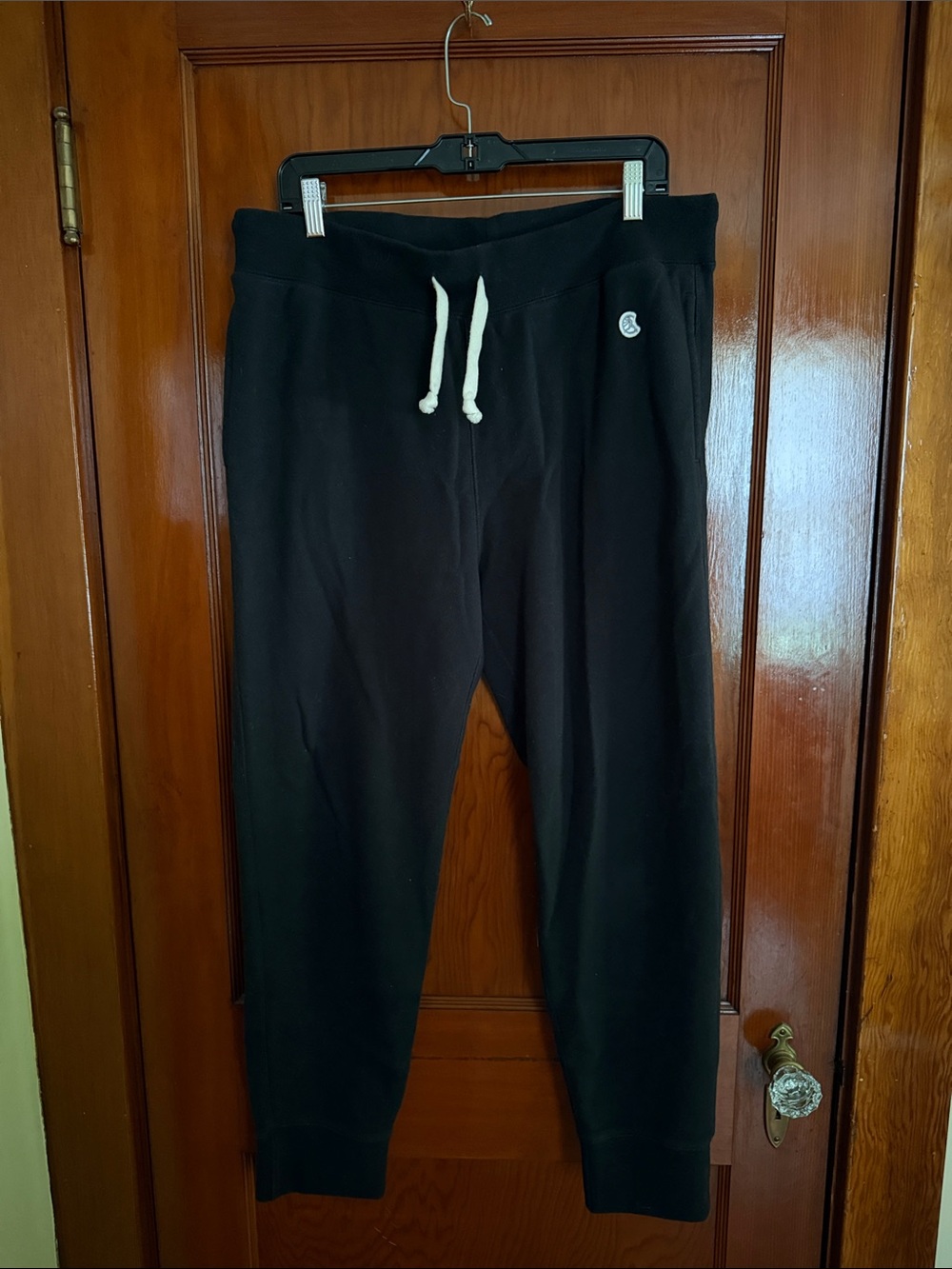 Champion x Todd Snyder Black Jogger Pants with White Drawstring